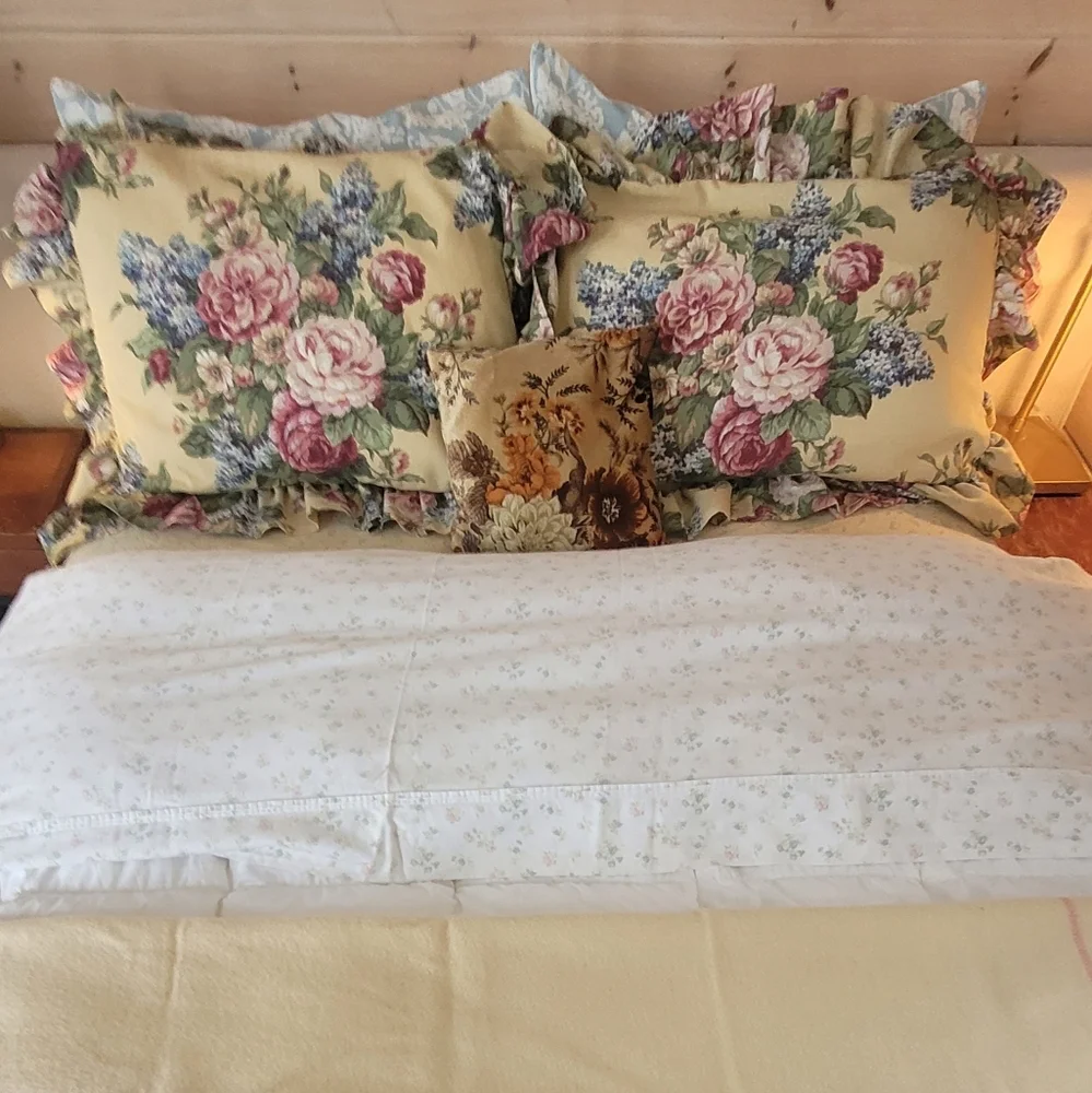 Y2K Martha Stewart Queen Size Bed Skirt And 2 Standard Shams 3pcs - Picture 2 of 13